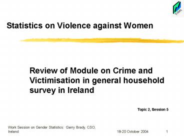 Statistics on Violence against Women