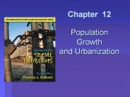 Chapter 12  Population Growth and Urbanization