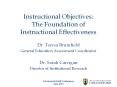 Instructional Objectives: The Foundation of Instructional Effectiveness PowerPoint PPT Presentation