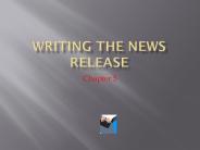 Writing the News Release