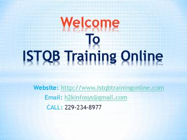 ISTQB Online Training and Placement Assistance