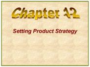 Setting Product Strategy