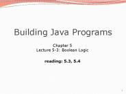 Building Java Programs