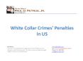 White Collar Crimes’ Penalties in US PowerPoint PPT Presentation