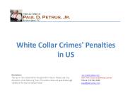 White Collar Crimes’ Penalties in US