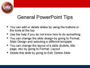 General PowerPoint Tips