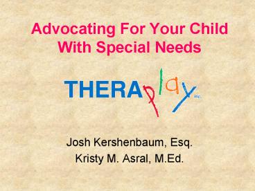 Advocating For Your Child With Special Needs