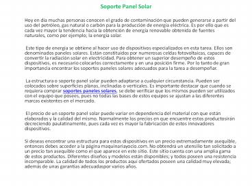 Soporte Panel Solar