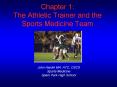 Chapter 1: The Athletic Trainer and the Sports Medicine Team PowerPoint PPT Presentation