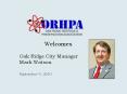 Oak Ridge City Manager Mark Watson PowerPoint PPT Presentation
