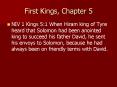 First Kings, Chapter 5 PowerPoint PPT Presentation