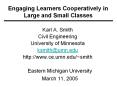 Engaging Learners Cooperatively in Large and Small Classes PowerPoint PPT Presentation