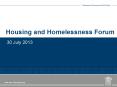Housing and Homelessness Forum PowerPoint PPT Presentation