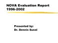 NOVA Evaluation Report 1996-2002 PowerPoint PPT Presentation