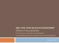 NEW YORK STATE EDUCATION DEPARTMENT Office of Accountability Ira Schwartz, Assistant Commissioner for Long Island Association for Supervision and Curriculum Development PowerPoint PPT Presentation