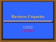 Business Etiquette PowerPoint PPT Presentation