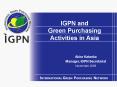 IGPN and Green Purchasing Activities in Asia PowerPoint PPT Presentation