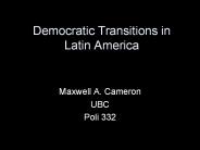 Democratic Transitions in Latin America