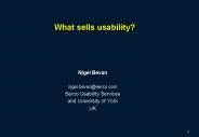 What sells usability?