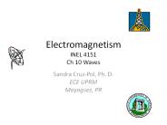 Electromagnetism INEL 4151 Ch 10 Waves