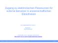 Zugang zu elektronischen Ressourcen f PowerPoint PPT Presentation