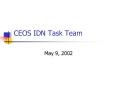 CEOS IDN Task Team PowerPoint PPT Presentation