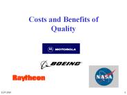 Costs and Benefits of Quality