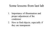 Some lessons from last lab