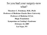 So you had your surgery-now what?