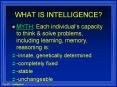 WHAT IS INTELLIGENCE? PowerPoint PPT Presentation