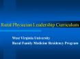 Rural Physician Leadership Curriculum PowerPoint PPT Presentation