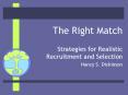 The Right Match PowerPoint PPT Presentation