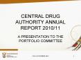 CENTRAL DRUG AUTHORITY ANNUAL REPORT 2010/11 PowerPoint PPT Presentation