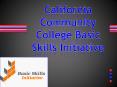 California Community College Basic Skills Initiative PowerPoint PPT Presentation