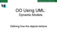 OO Using UML: Dynamic Models
