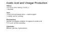 Acetic Acid and Vinegar Production PowerPoint PPT Presentation