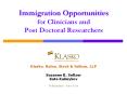 Immigration Opportunities for Clinicians and Post Doctoral Researchers PowerPoint PPT Presentation