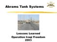 Abrams Tank Systems PowerPoint PPT Presentation