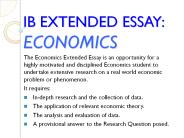 IB EXTENDED ESSAY: ECONOMICS