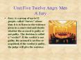 Unit Five Twelve Angry Men A Jury PowerPoint PPT Presentation