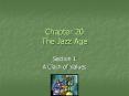 Chapter 20 The Jazz Age PowerPoint PPT Presentation
