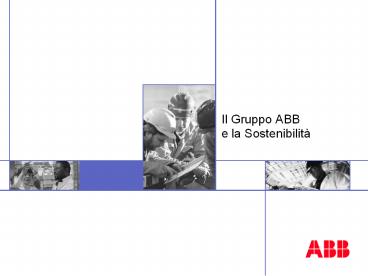Il Gruppo ABB e la Sostenibilit