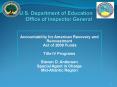 U.S. Department of Education   Office of Inspector General PowerPoint PPT Presentation