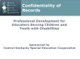 Professional Development for Educators Serving Children and Youth with Disabilities PowerPoint PPT Presentation