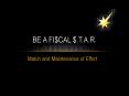 BE a fi$cal $.t.a.r. PowerPoint PPT Presentation
