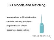 3D Models and Matching