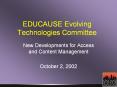 EDUCAUSE Evolving Technologies Committee PowerPoint PPT Presentation
