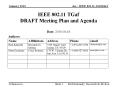 IEEE 802.11 TGaf DRAFT Meeting Plan and Agenda PowerPoint PPT Presentation