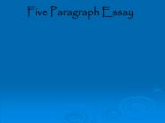 Five Paragraph Essay Pyramid
