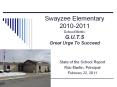 Swayzee Elementary 2010-2011 School Motto:  G.U.T.S Great Urge To Succeed PowerPoint PPT Presentation